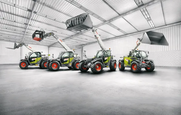 Picture the room, loaders, Scorpion, Claas