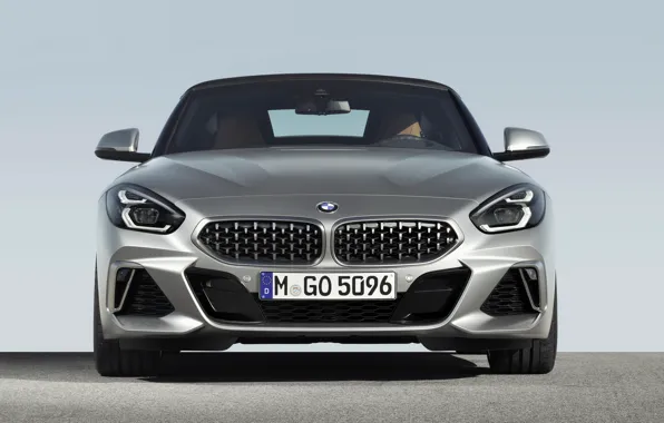Picture grey, BMW, Roadster, the front, BMW Z4, M40i, Z4, 2019, G29