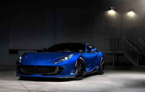 Picture Light, Ferrari, Blue, Sight, Superfast, 812