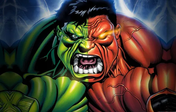 Picture Hulk, Rage, Rage, Red Hulk