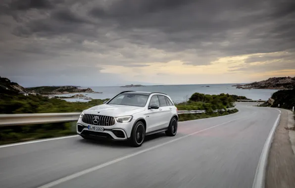 Picture Mercedes-Benz, track, crossover, GLC, Mercedes-AMG, 4Matic+, GLC 63S