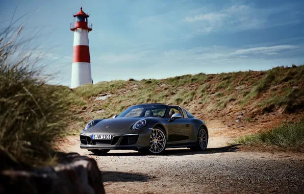Picture lighthouse, Porsche, 4x4, Biturbo, Targa, special model, 911 Targa 4 GTS, Exclusive Manufaktur Edition