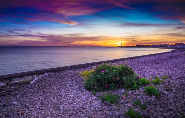 Picture Sunset, Lighthouse, surreal, Hel, Pomerania