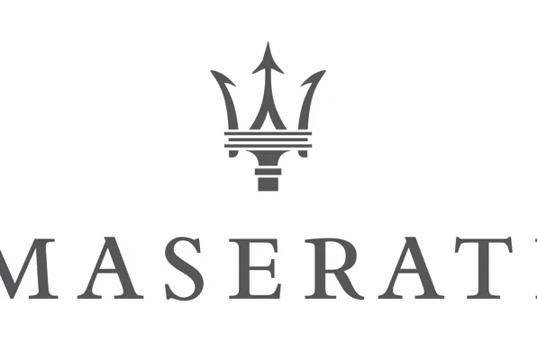 Picture white, grey, logo, logo, white, maserati, Maserati, gray
