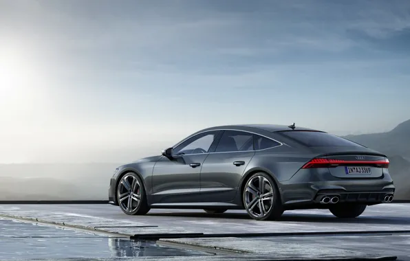 Picture Audi, back, side view, Audi A7, 2019, S7 Sportback