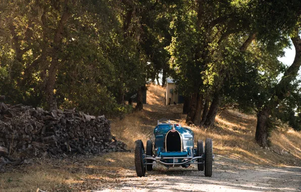 Picture Retro, 1927, Front view, Sports car, Bugatti Type 35C