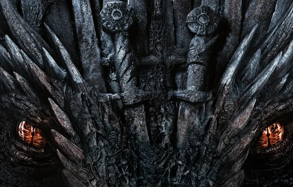 Picture eyes, weapons, horror, swords, the throne, dragon, Game Of Thrones, Game of Thrones