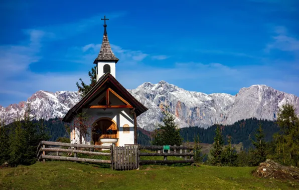 Picture mountains, Austria, chapel