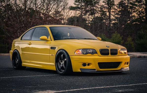 Picture BMW, Yellow, E46, M3
