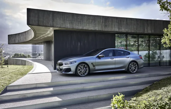 Picture vegetation, coupe, BMW, facade, Gran Coupe, 8-Series, 2019, the four-door coupe, Eight, G16