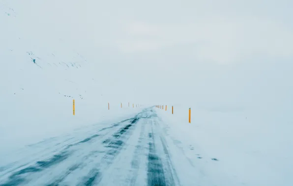 Picture winter, road, snow, road, nature, winter, snow