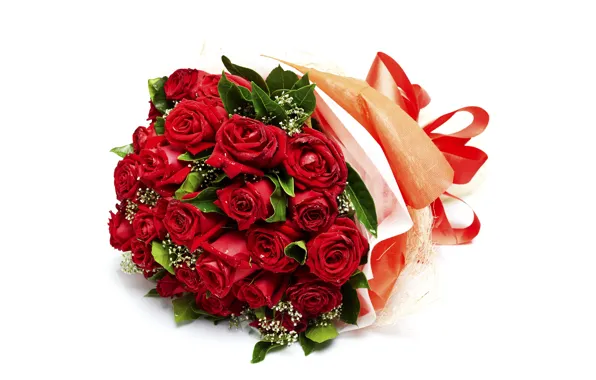 Picture flowers, roses, bouquet, red, red, buds, flowers, romantic, roses, bud