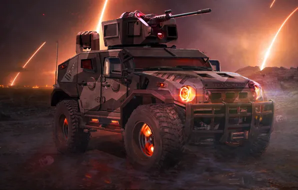 Picture Armored car, TONKSCORP, Jason Tonks, Military Prowler Concept, Assault Vehicle Concept