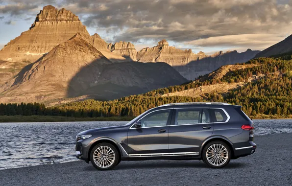 Picture BMW, side view, 2018, crossover, SUV, 2019, BMW X7, X7, G07