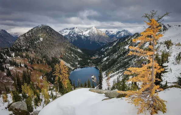 Picture autumn, mountains, United States, Washington, Gilbert