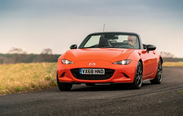 Picture orange, Mazda, Roadster, MX-5, on the road, 30th Anniversary Edition, 2019