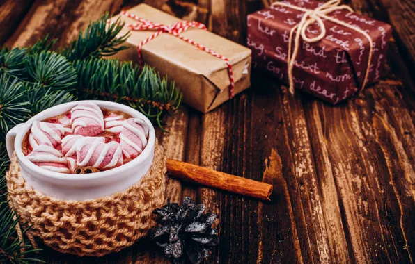 Picture decoration, New Year, Christmas, mug, Christmas, cup, New Year, decoration, xmas, Merry, hot chocolate, marshmallow, …
