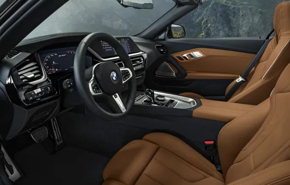 Picture interior, BMW, Roadster, salon, BMW Z4, M40i, Z4, 2019, G29