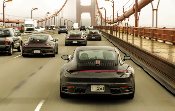 Picture bridge, coupe, 911, Porsche, prototype, tests, 992