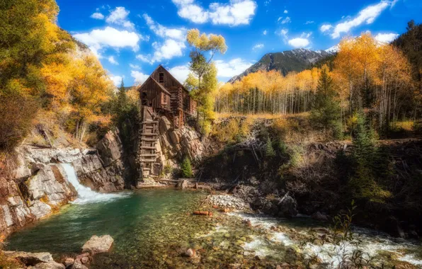 Picture Colorado, Crystal Mill, stylized image