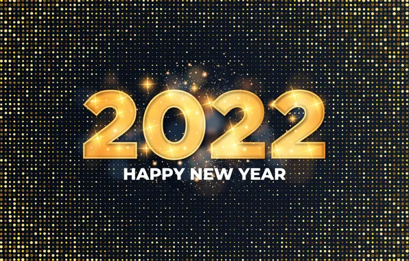 Picture background, gold, figures, New year, 2022