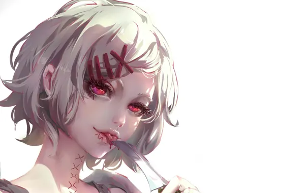 Picture blade, cuts, maniac, red eyes, stuck out his tongue, Tokyo monster, Tokyo Ghoul, Juuzou Suzuya, …