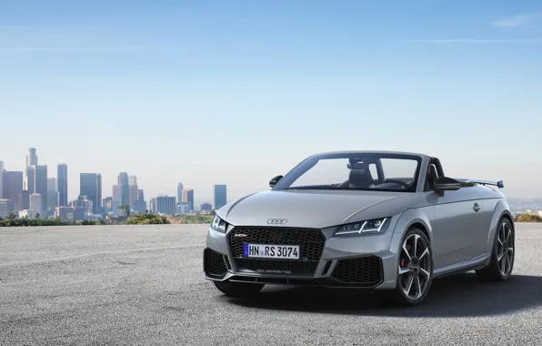Picture machine, the city, Audi, lights, view, building, Roadster, TT RS, 2020
