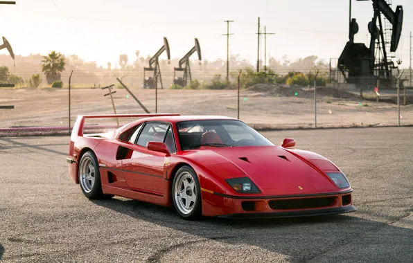 Picture Red, F40, Sky, Shadow