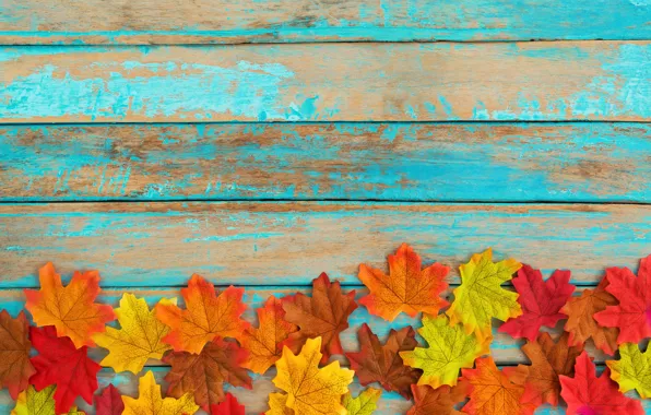 Wallpaper autumn, leaves, background, tree, colorful, vintage, wood ...
