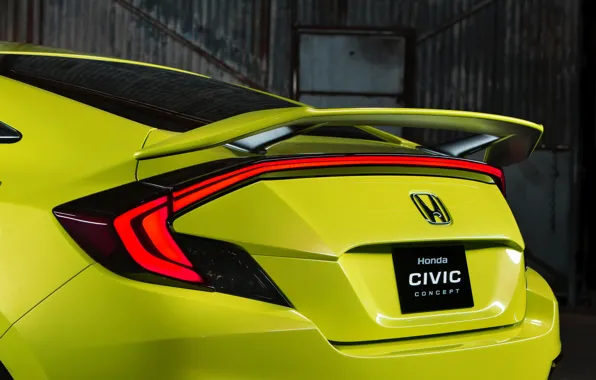 Picture coupe, wing, Honda, 2015, Civic Concept