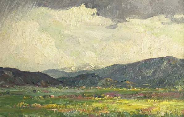 Picture landscape, picture, Joseph Henry Sharp, Joseph Henry Sharp, Sun Burst. Taos Mountains
