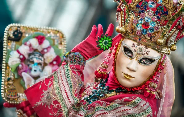 Picture style, mask, Italy, costume, Venice, carnival