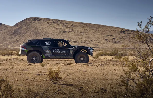 Picture Volkswagen, silhouette, side, 4x4, 2019, Atlas Cross Sport R Concept