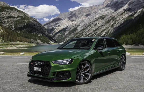 Picture green, audi, quattro, 2018, rs4, before