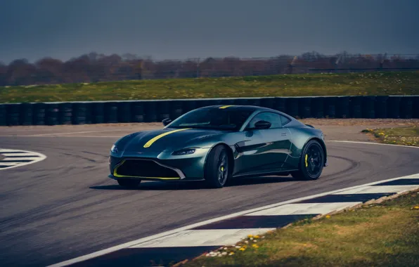 Picture Aston Martin, coupe, Vantage, on the track, Manual transmission, AMR, 2019, 510 HP, 4 L., …