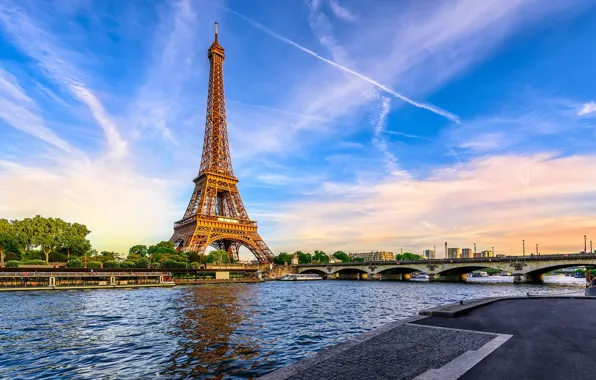 Picture Eiffel tower, Paris, Bridge