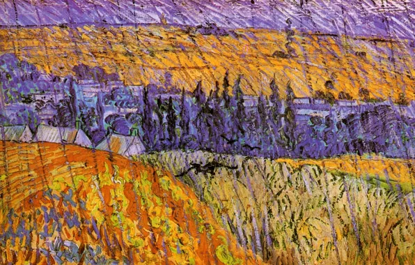 Picture Landscape, Vincent van Gogh, at Auvers in the Rain