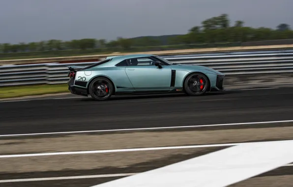 Picture speed, Nissan, GT-R, side view, R35, Nismo, ItalDesign, 2020, V6, GT-R50, 720 HP