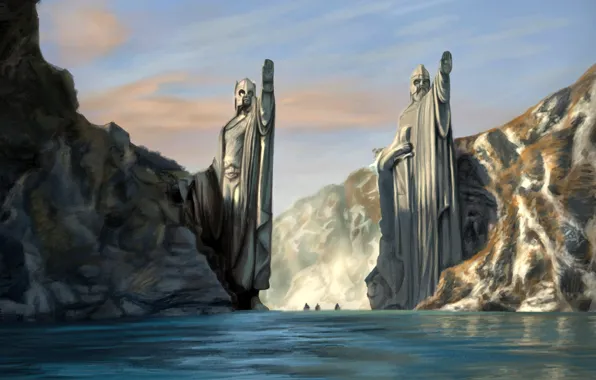 Picture Statues, The Lord Of The Rings, fan art, Of Isildur and Anarion, The Pillars Argonath, …