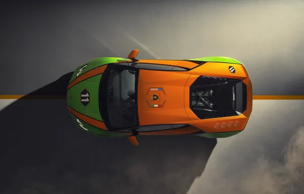 Picture machine, Lamborghini, the view from the top, Evo, Huracan, GT Celebration