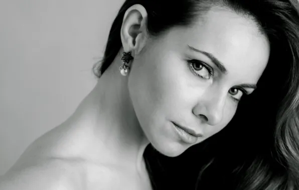 Picture look, pose, actress, hairstyle, singer, hair, look, pose, black and white, actress, Ekaterina Guseva, Ekaterina …
