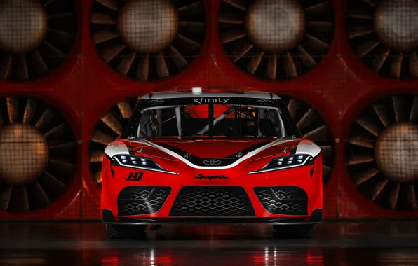 Picture racing car, Toyota, front view, Supra, 2019, Xfinity