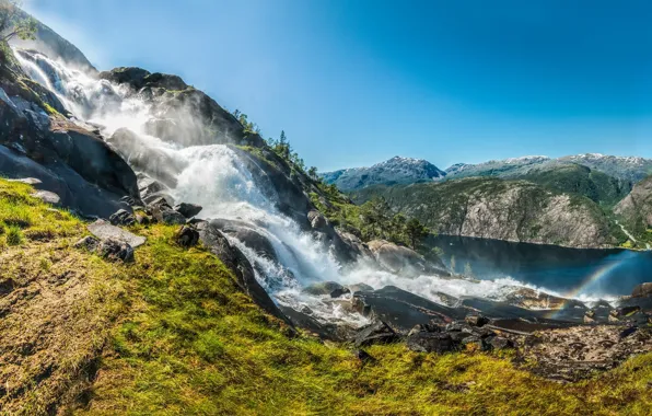 Picture waterfall, Norway, Norway, Hordaland