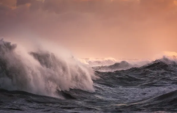 Picture sea, wave, storm, North sea