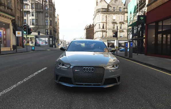 Picture Audi, Street, Grey, England, Road, Forza Horizon 4, Audi RS 4