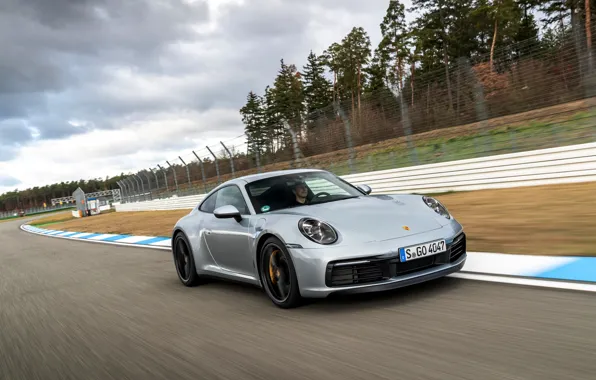 Picture coupe, speed, 911, Porsche, track, Carrera 4S, 992, 2019