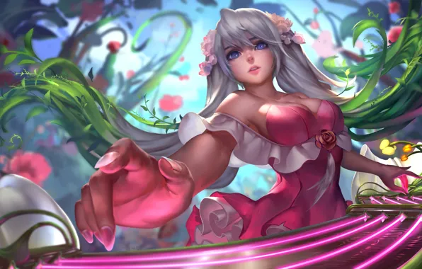 Picture Girl, The game, League of Legends, Katarina, Pink outfit