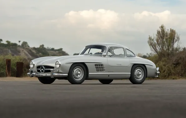 Picture Silver, Classic Car, Mersedes Benz 300SL