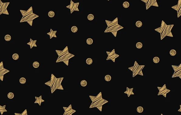 Wallpaper stars, gold, golden, black background, black, background, stars  images for desktop, section текстуры - download