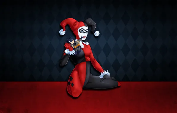 Picture Girl, Figure, Toy, Girl, Costume, Background, Art, Batman, Beauty, Harley Quinn, Sexy, Character, Harley Quinn, …